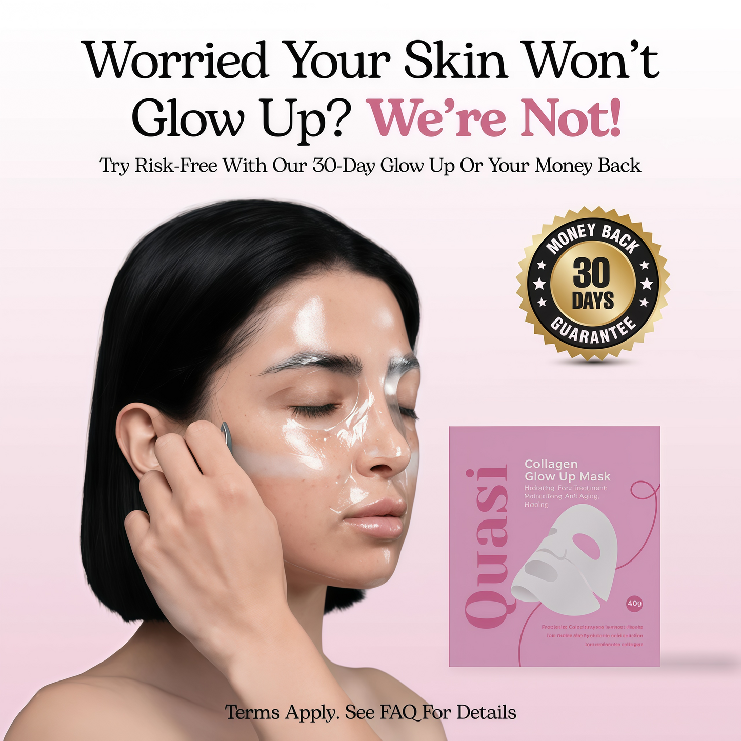 Bio-Collagen Face Mask Overnight – Hydrating Korean Sheet Mask – Niacinamide & Low Molecular Collagen – Firming & Smoothing Skincare for All Skin Types